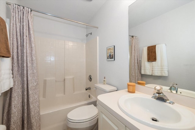 4219 Eastlake Ct, Port Charlotte, FL 33948 - bathroom with toilet, shower / bath combo with shower curtain, and vanity