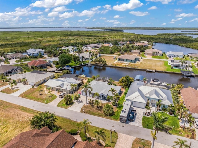 4219 Eastlake Ct, Port Charlotte, FL 33948 - birds eye view of property with a water view and a residential view