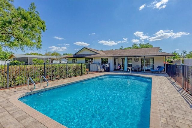 4806 Huntleigh Dr, Sarasota, FL 34233 - view of pool with a fenced in pool, a patio, and fence