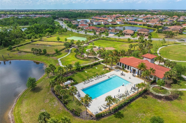 13721 Saw Palm Creek Trl, Lakewood Ranch, FL 34211 - bird's eye view featuring a residential view and a water view