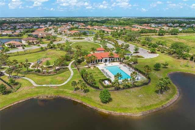 13721 Saw Palm Creek Trl, Lakewood Ranch, FL 34211 - drone / aerial view with a water view and a residential view
