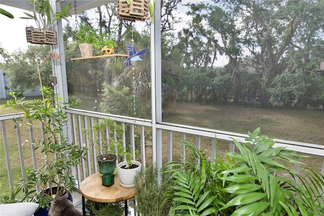 view of sunroom / solarium