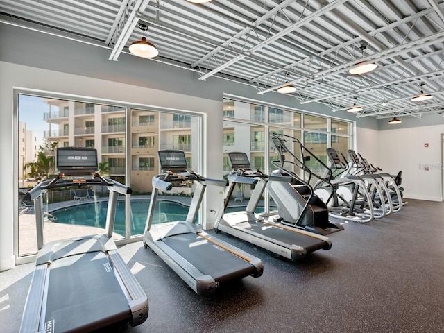 view of gym