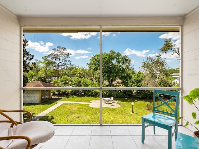 view of sunroom / solarium