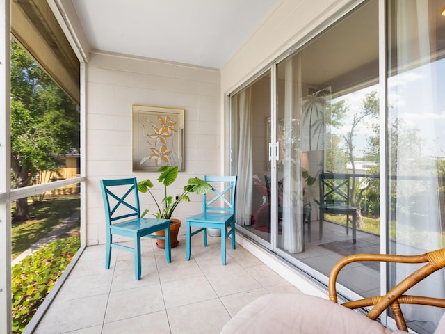 view of sunroom