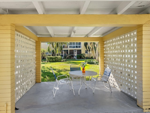 view of patio / terrace featuring outdoor dining area