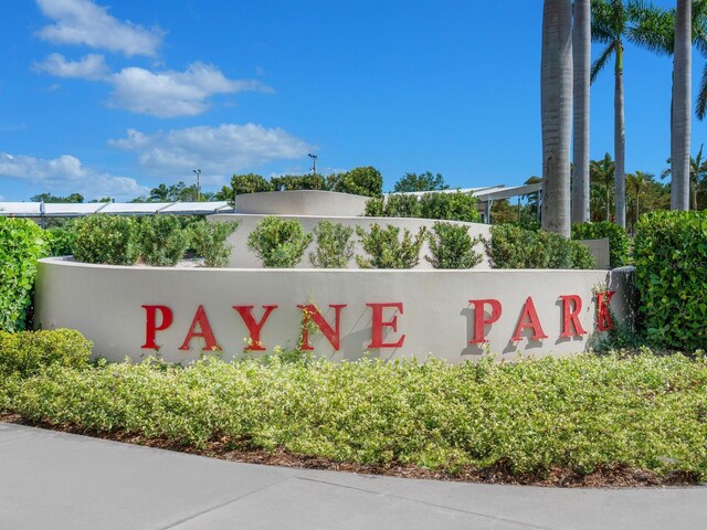 view of community sign