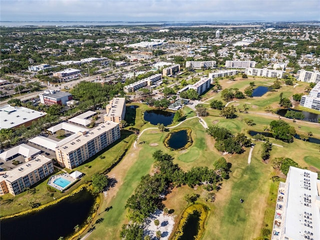 4570 Pinebrook Cir Unit 406, Bradenton, FL 34209 - drone / aerial view with a water view and view of golf course