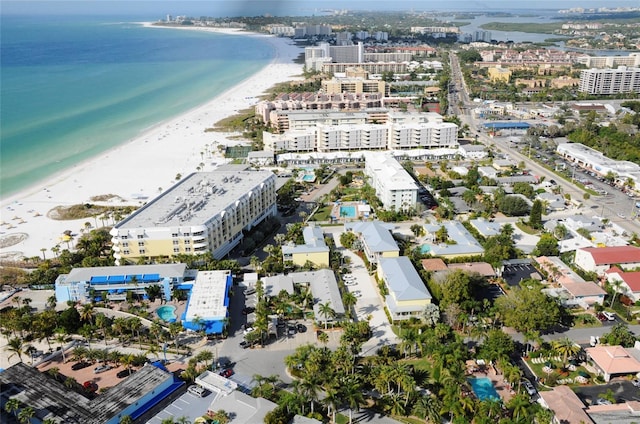 1020 Sun N Sea Dr Unit 104B, Sarasota, FL 34242 - drone / aerial view with a view of city, a water view, and a view of the beach