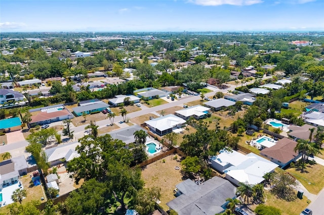 aerial view featuring a residential view