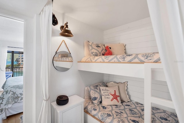 bedroom featuring access to exterior