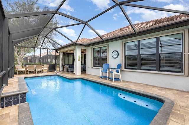 outdoor pool featuring a patio area
