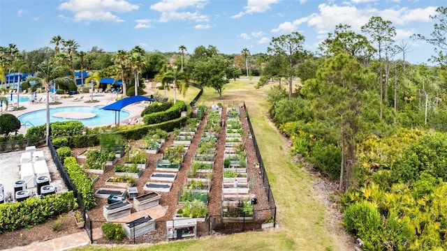 2705 Taheebo Way, North Port, FL 34289 - aerial view of a pool area