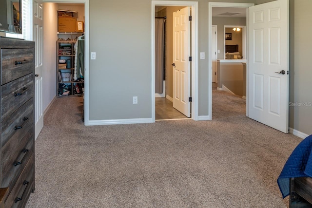 11702 Tetrafin Dr, Riverview, FL 33579 - bedroom featuring a walk in closet, carpet, a closet, and baseboards