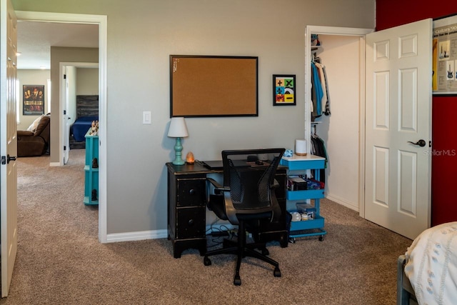 11702 Tetrafin Dr, Riverview, FL 33579 - bedroom featuring carpet floors, baseboards, and an office area
