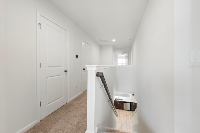 5543 Pleasantview Ct, Bradenton, FL 34211 - stairway featuring visible vents, recessed lighting, carpet, and baseboards