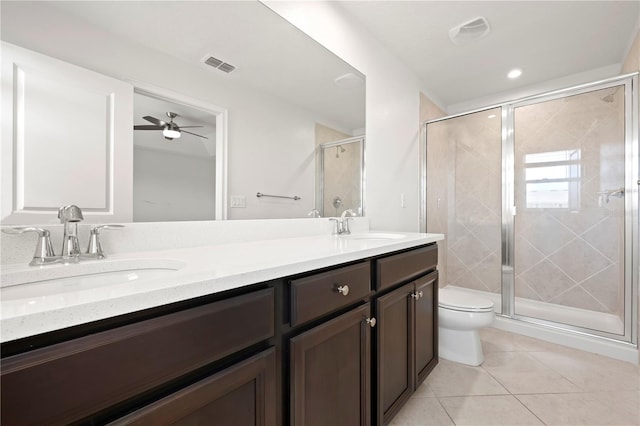 5543 Pleasantview Ct, Bradenton, FL 34211 - full bath featuring a sink, tile patterned floors, double vanity, and visible vents