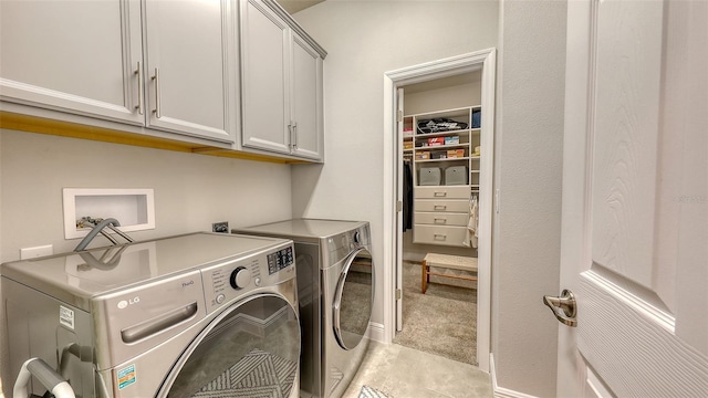 8110 Trimbelle Ter, Parrish, FL 34219 - laundry area featuring cabinet space and washing machine and dryer