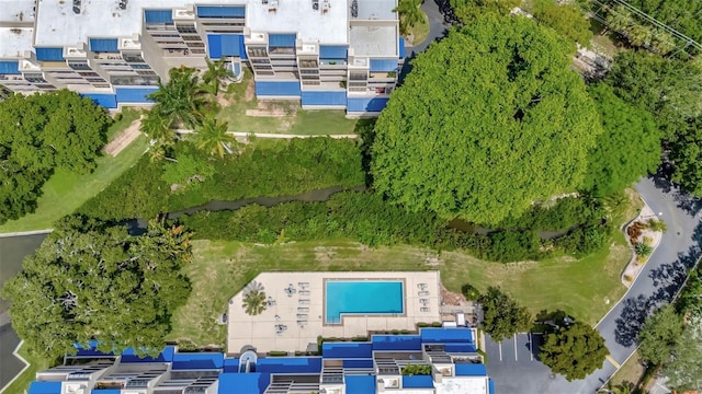 825 S Osprey Ave Unit 302, Sarasota, FL 34236 - aerial view of property's location featuring a pool area