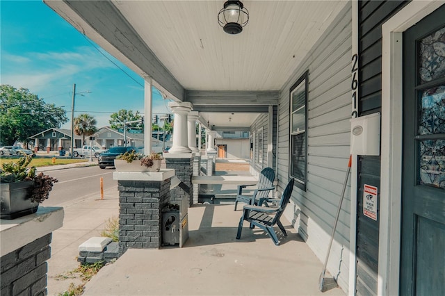 view of patio / terrace featuring a porch