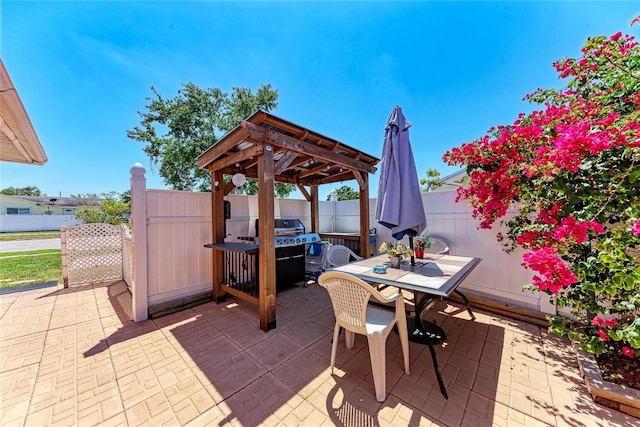 3053 Monica Pkwy, Sarasota, FL 34234 - view of patio with outdoor dining area and fence