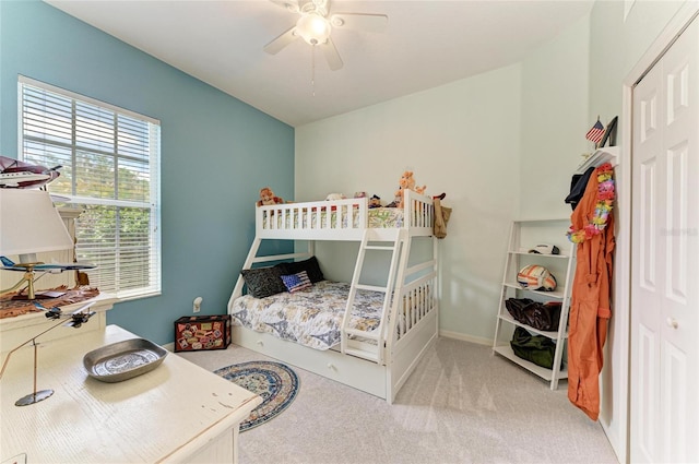 8136 Snowy Egret Pl, Bradenton, FL 34202 - bedroom with carpet floors and a ceiling fan