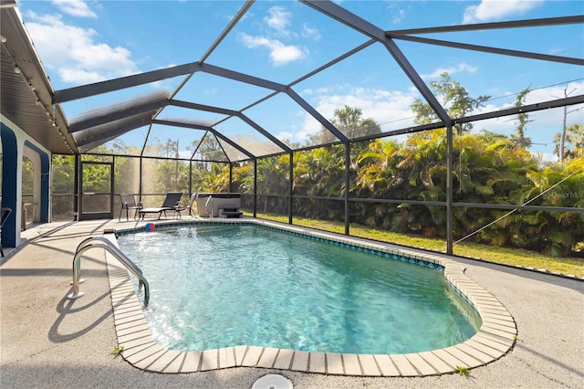 18033 Edgewater Dr, Port Charlotte, FL 33948 - outdoor pool with a patio and a lanai