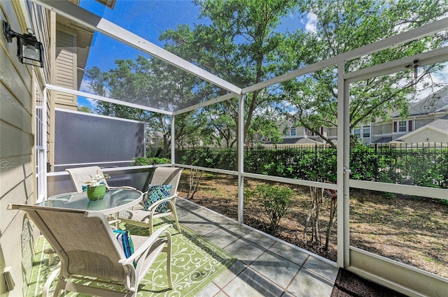 view of sunroom