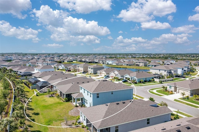 drone / aerial view featuring a residential view