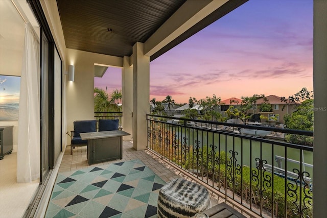 balcony with a residential view