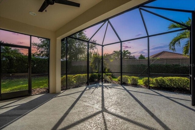 4704 Stafford Ct, Palmetto, FL 34221 - unfurnished sunroom featuring ceiling fan