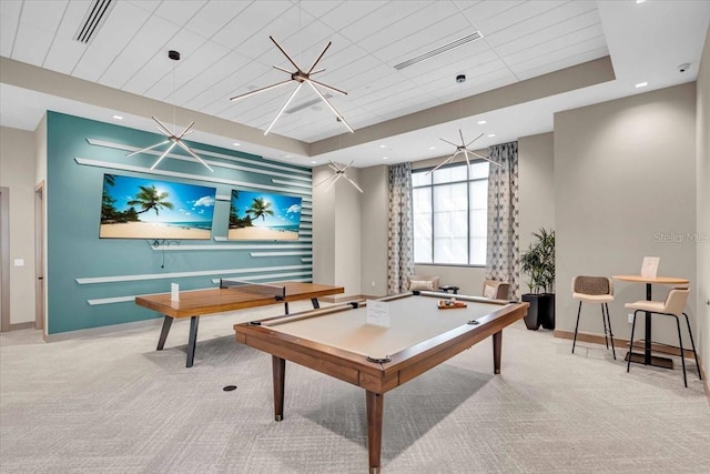 4704 Stafford Ct, Palmetto, FL 34221 - rec room featuring carpet floors, baseboards, and billiards table