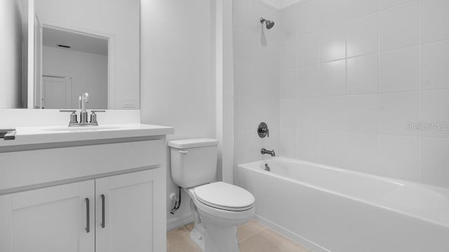 1599 Laurel Brook Ln, Port Charlotte, FL 33953 - full bath with toilet, vanity, washtub / shower combination, and tile patterned flooring