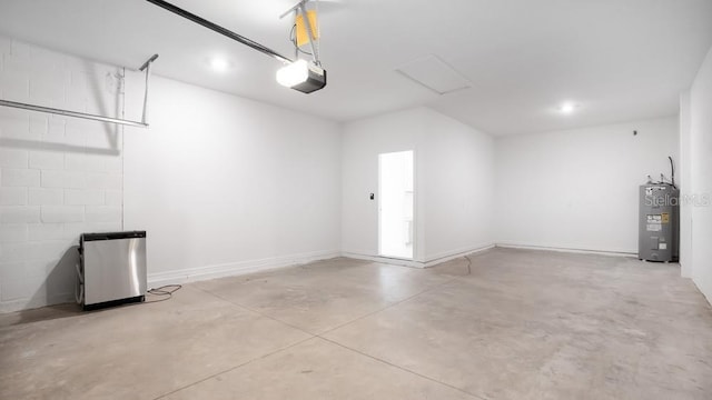 1599 Laurel Brook Ln, Port Charlotte, FL 33953 - garage with electric water heater, a garage door opener, and recessed lighting