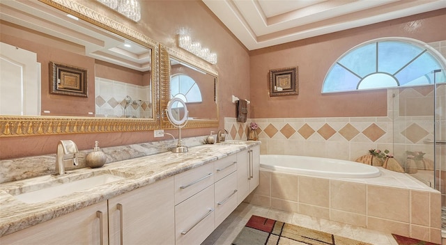 1085 Mallard Marsh Dr, Osprey, FL 34229 - bathroom with double vanity, a bath, a healthy amount of sunlight, and a sink