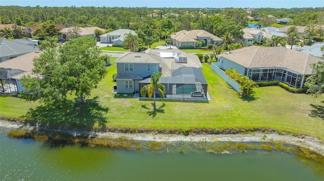 1085 Mallard Marsh Dr, Osprey, FL 34229 - drone / aerial view with a water view and a residential view