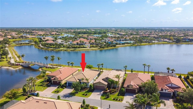 13724 Quinta St, Venice, FL 34293 - aerial view featuring a water view and a residential view