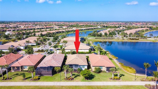 13724 Quinta St, Venice, FL 34293 - drone / aerial view with a residential view and a water view