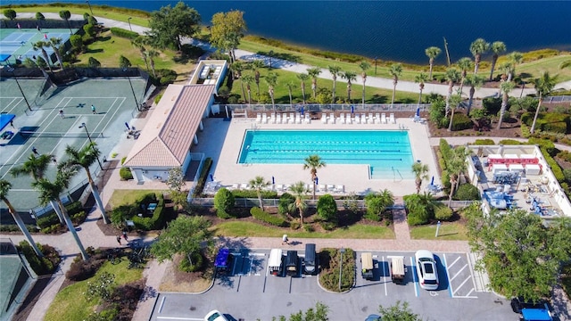13724 Quinta St, Venice, FL 34293 - drone / aerial view featuring a water view