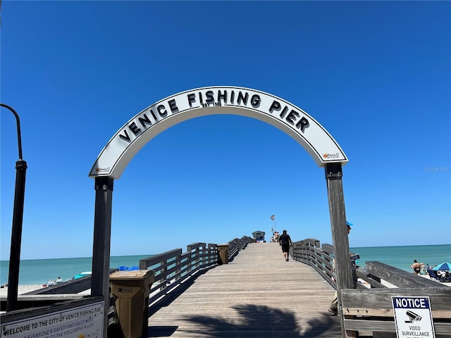 13724 Quinta St, Venice, FL 34293 - view of dock featuring a water view