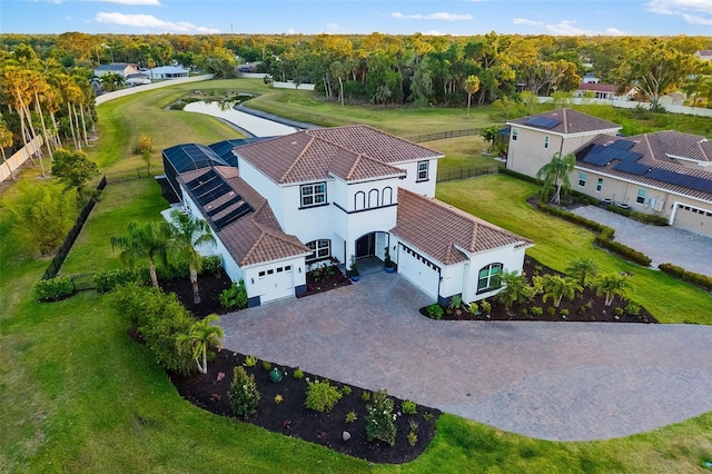 bird's eye view with a residential view