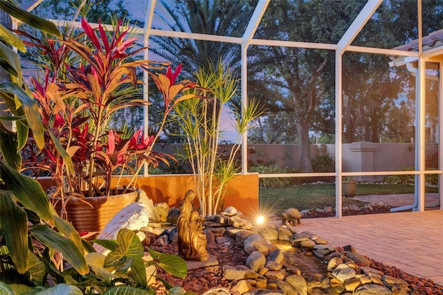 view of sunroom
