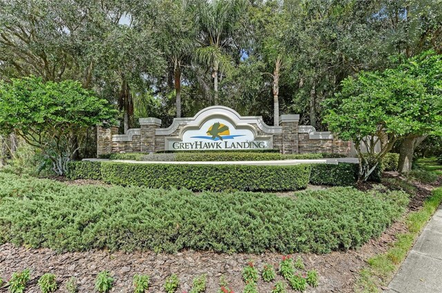 view of community sign