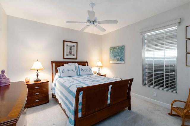 1860 Citron St, Punta Gorda, FL 33980 - bedroom with baseboards, ceiling fan, and light carpet