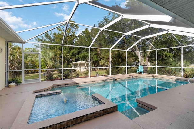 1860 Citron St, Punta Gorda, FL 33980 - outdoor pool with a patio and glass enclosure