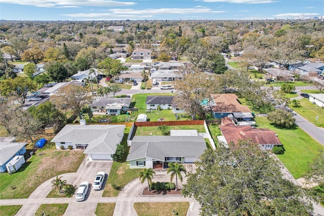 drone / aerial view featuring a residential view
