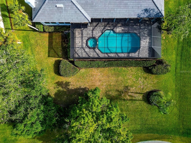 600 Eagle Watch Ln, Osprey, FL 34229 - view from above of property with a pool