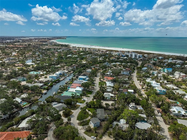 105 Island Cir, Sarasota, FL 34242 - aerial perspective of suburban area with expansive beach