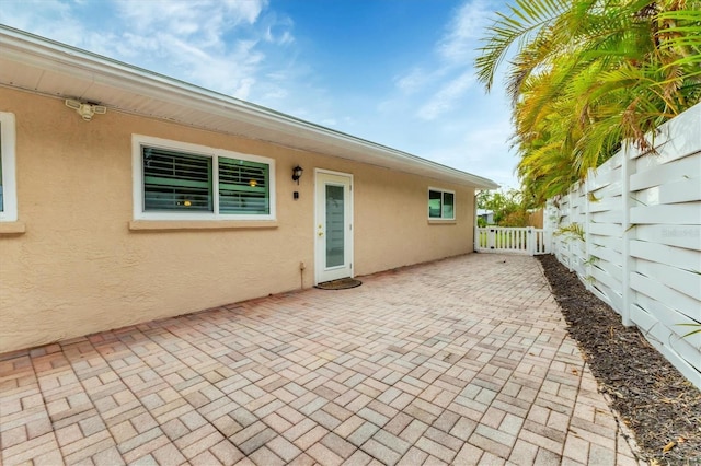 view of patio with fence