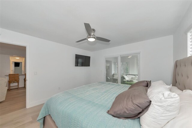 8152 Seashell St, Englewood, FL 34224 - bedroom with light wood-type flooring and a ceiling fan